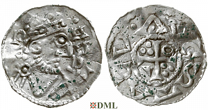 Денарий, Германия, Швабия, Heinrich II (1002-1024), м.д. Augsburg, Hahn 1976, 145.70