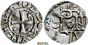 Денарий, Германия, Нижняя Лотарингия, Otto I (936-973) или Otto II (973-983), м.д. Koln, Dbg. 334