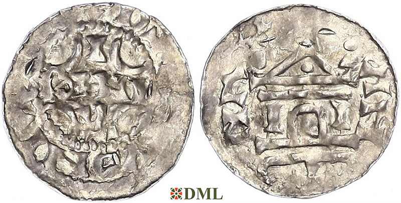 Денарий, Германия, Верхняя Лотарингия, Konrad II (1027-1039), м.д. Andernach, Dbg. 446
