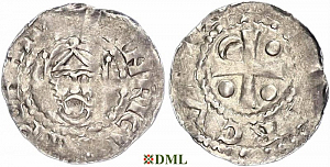 Денарий, Германия, Франкония, Heinrich III (1046-1056), м.д. Worms, Dbg. 847