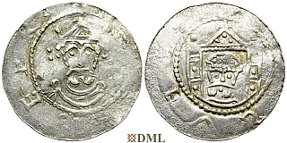 Денарий, Германия, Саксония, Heinrich III (1046-1056), м.д. Erfurt, Dbg. 883