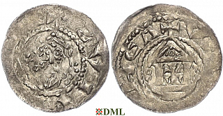 Денарий, Германия, Франкония, Heinrich III (1039-1056), м.д. Mainz, Dbg. 793