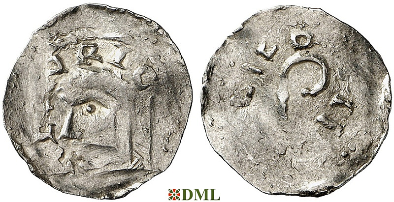 Денарий, Германия, Нижняя Лотарингия, Heinrich II (1014-1024), м.д. Luttich, Ilisch 2014, 34.9