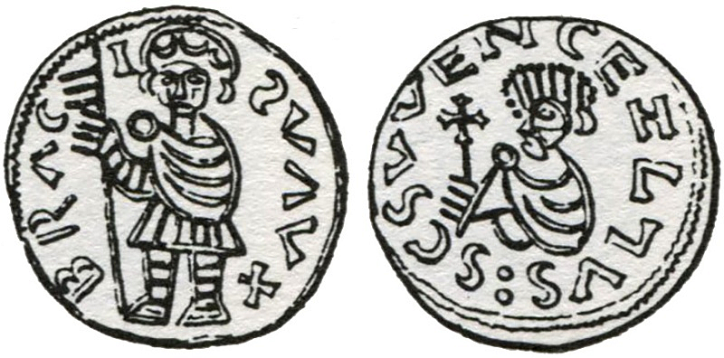 Денарий, Чехия, Богемия, Břetislav I (1034-1055), Šmerda 1996, 149a
