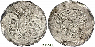 Денарий, Германия, Франкония, Heinrich III (1039-1056), м.д. Speyer. Dbg. 832