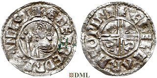 Денарий, Англия, Æthelred II (978-1016), м.д. Winchester, монетарий Æthelgar, North 770