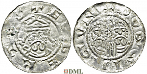 Денарий, Германия, Нижняя Лотарингия, Gf. Egbert II (1068-1090), м.д. Dokkum, Ilisch 2000, 22.5