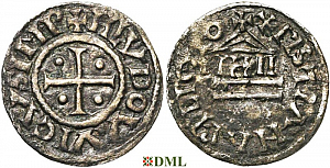 Обол, Каролинги, Louis le Pieux (814-840), Unknown mints, Depeyrot 1180