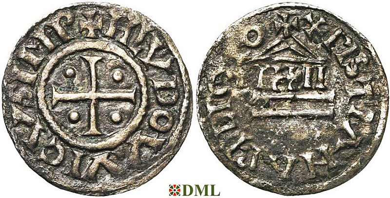 Обол, Каролинги, Louis le Pieux (814-840), Unknown mints, Depeyrot 1180