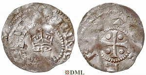 Денарий, Германия, Нижняя Лотарингия, Heinrich II (1002-1024), м.д. Tiel, Ilisch 2000, 3.3