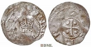 Денарий, Германия, Нижняя Лотарингия, Heinrich II (1002-1024), м.д. Tiel, Ilisch 2000, 3.3