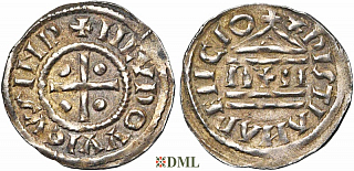 Денарий, Каролинги, Louis II (855-875),