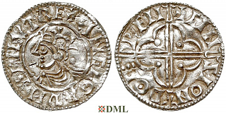 Денарий, Англия, Knut (1016-1035), м.д. Dover, монетарий Cynesige, North 781