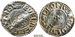 Денарий, Англия, Æthelred II (978-1016), м.д. Thetford, монетарий Æthelweald, North 777