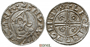 Денарий, Англия, Cnut (1016-1035), м.д. Lincoln, монетарий Leofinc, North 787