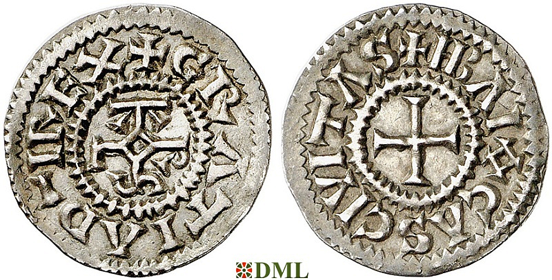Денье, Каролинги, Charles le Chauve (840-877), м.д. Bayeux, Depeyrot 127