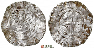 Денарий, Германия, Саксония, Heinrich II (1002-1024), м.д. Dortmund, Dbg. 747