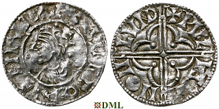 Денарий, Англия, Cnut (1016-1035), м.д. London, монетарий Wulfstan, North 781