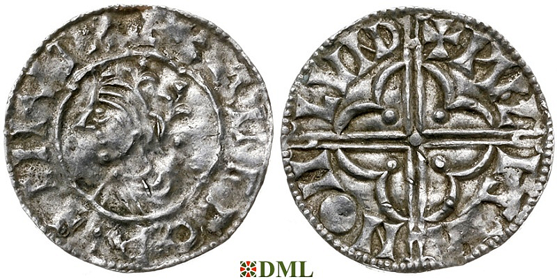 Денарий, Англия, Cnut (1016-1035), м.д. London, монетарий Wulfstan, North 781
