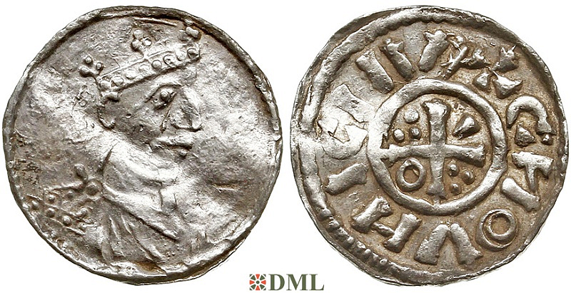 Денарий, Германия, Бавария, Konrad II (1025-1039), м.д. Regensburg, Hahn 1976, 33.2