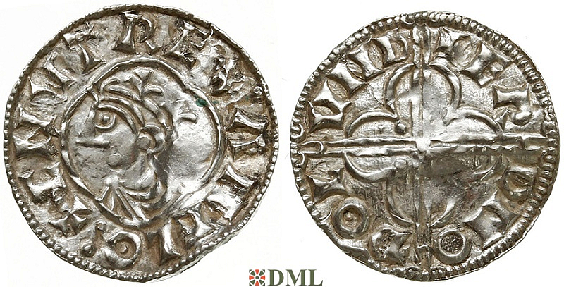Денарий, Англия, Cnut (1016-1035), м.д. London, монетарий Eadnoth, North 781
