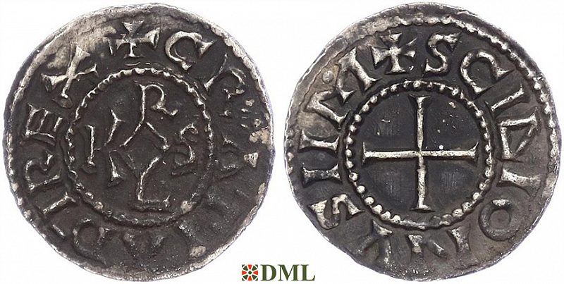 Денарий, Каролинги, Charles le Chauve (840-877), м.д. Saint-Denis, Depeyrot 896