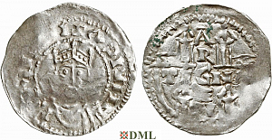 Денарий, Германия, Швабия, Heinrich II (1002-1024), м.д. Strassburg, Dbg. 920