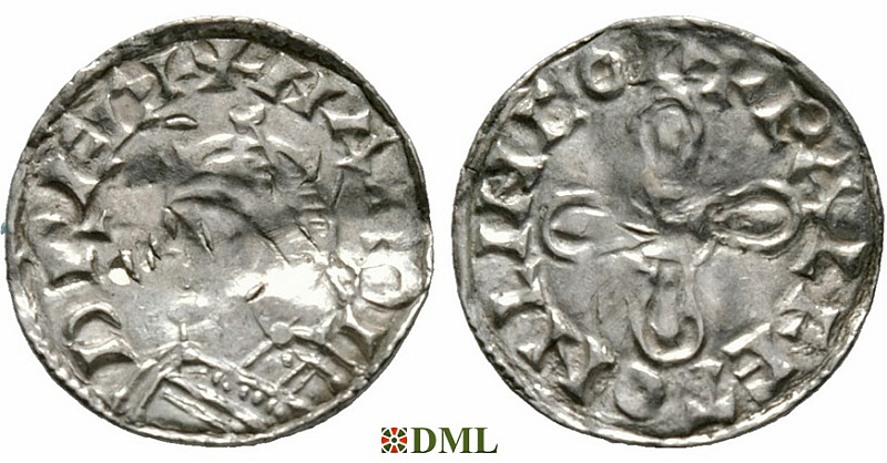 Денарий, Англия, Harold I (1035-1040), м.д. Chester, монетарий Wulfget, North 802