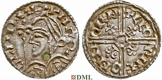 Денарий, Англия, Harold I (1035-1040), м.д. Norwich, монетарий Leofwine, North 803