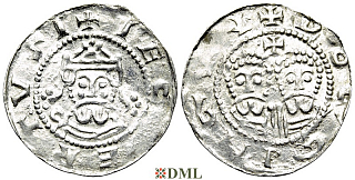 Денарий, Германия, Нижняя Лотарингия, Gf. Egbert II (1068-1090), м.д. Dokkum, Ilisch 2000, 22.5