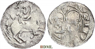 Денарий, Германия, Саксония, Heinrich IV (1084-1106), м.д. Goslar, Dbg. 682