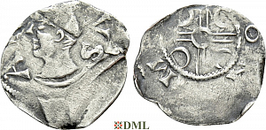 Денарий, Германия, Нижняя Лотарингия, Albert II (1031-1063), м.д. Dinant, Ilisch 2014, 30.7