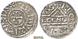 Денарий, Германия, Бавария, Heinrich I (948-955), м.д. Regensburg, монетарий ECCHO, Hahn 1976, 10c2