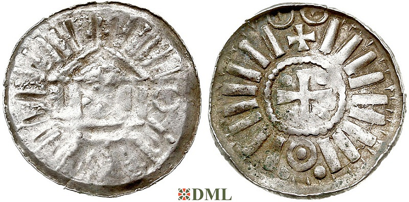 Денарий, Германия, Саксония, Anonymous bishop, Sachesnpfennig, Kilger 2000, KN 1