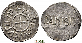 Денарий, Каролинги, Louis le Pieux (814-840), м.д. Paris, Depeyrot 759