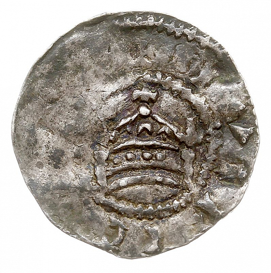 Денарий, Германия, Швабия, Heinrich II (1002-1024), м.д. Strassburg, Dbg. 915