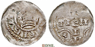 Денарий, Германия, Швабия, Heinrich II (1002-1024), м.д. Strassburg, Dbg. 915