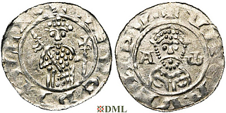 Денарий, Германия, Нижняя Лотарингия, Gf. Floris I (1049-1061), м.д. Leiden, Ilisch 2000 12.8
