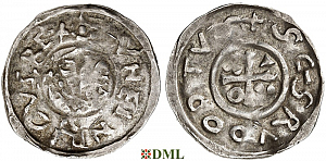 Денарий, Германия, Бавария, Heinrich II (1002-1024), м.д. Salzburg, Hahn 1976, 91