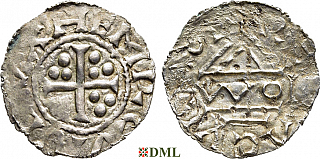 Денарий, Германия, Бавария, Heinrich II (955-976), м.д. Regensburg, монетарий WO, Hahn 1976, 15k4