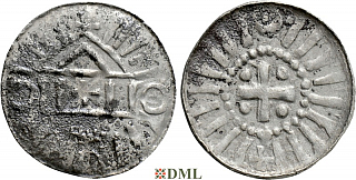 Денарий, Германия, Саксония, Anonymous bishop, Sachesnpfennig, Kilger 2000, KN 1