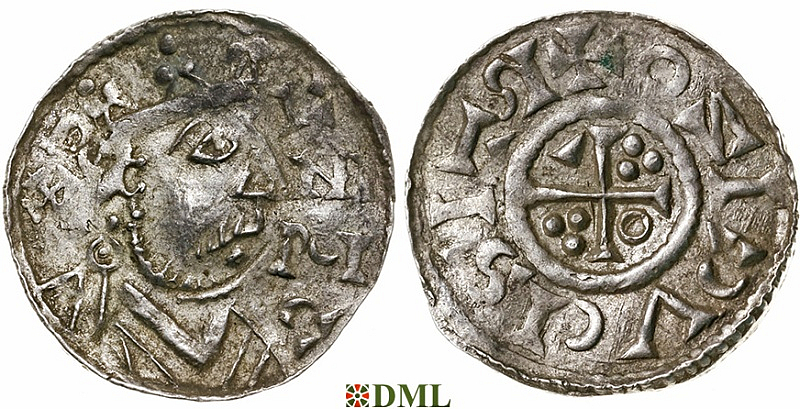 Денарий, Германия, Бавария, Heinrich II (1002-1024), м.д. Regensburg, монетарий IZO, Hahn 1976, 29c4.11