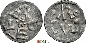 Денье, Каролинги, Charlemagne (768-814) ou Charles le Chauve (840-877), м.д. Melle