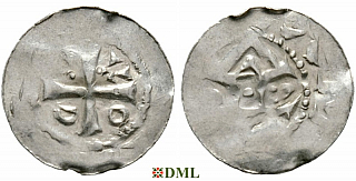 Денарий, Германия, Саксония, Otto III (983-1002), м.д. Goslar, type OAP