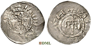 Денарий, Германия, Нижняя Лотарингия, Bernhard II (1011-1059), м.д. Jever, Dbg. 591