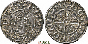 Денарий, Англия, Cnut (1016-1035), м.д. London, монетарий Godpine, North 787