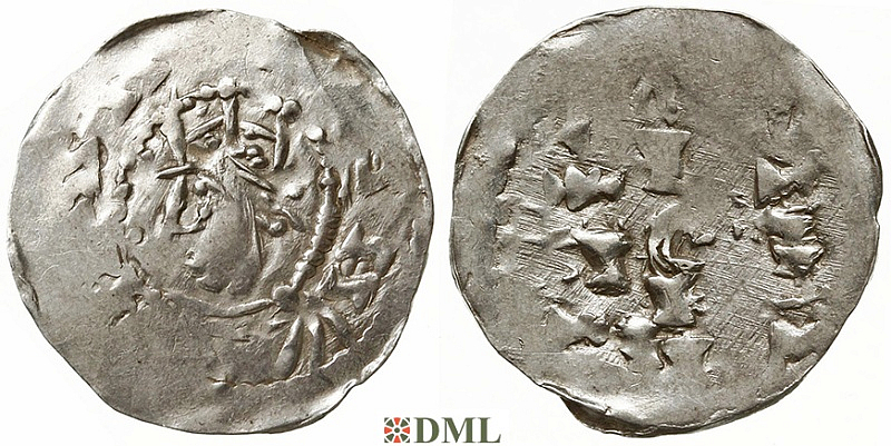 Денарий, Германия, Швабия, Konrad II (1024-1039), м.д. Strassburg, Dbg. 921