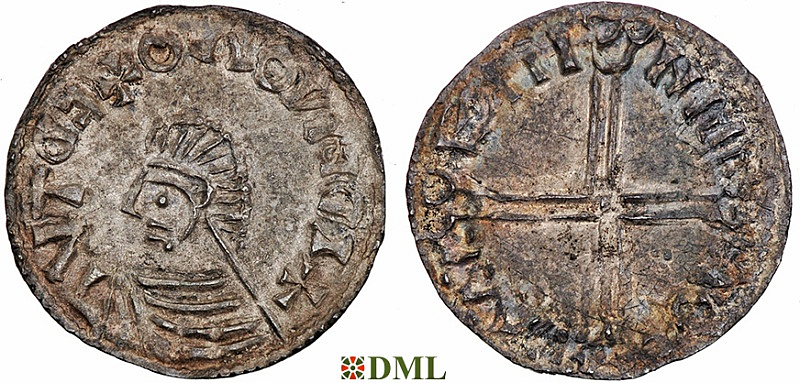Денарий, Швеция, Olaf Skötkonung (995-1021), м.д. Sigtuna, Malmer 