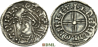 Денарий, Англия, Cnut (1016-1035), м.д. Shaftesbury, монетарий Æthelric, North 790