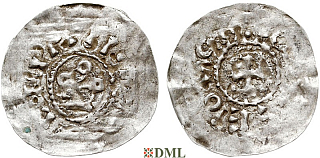 Денарий, Германия, Швабия, B. Adalbero II (999-1025), м.д. Basel, Dbg. 1921
